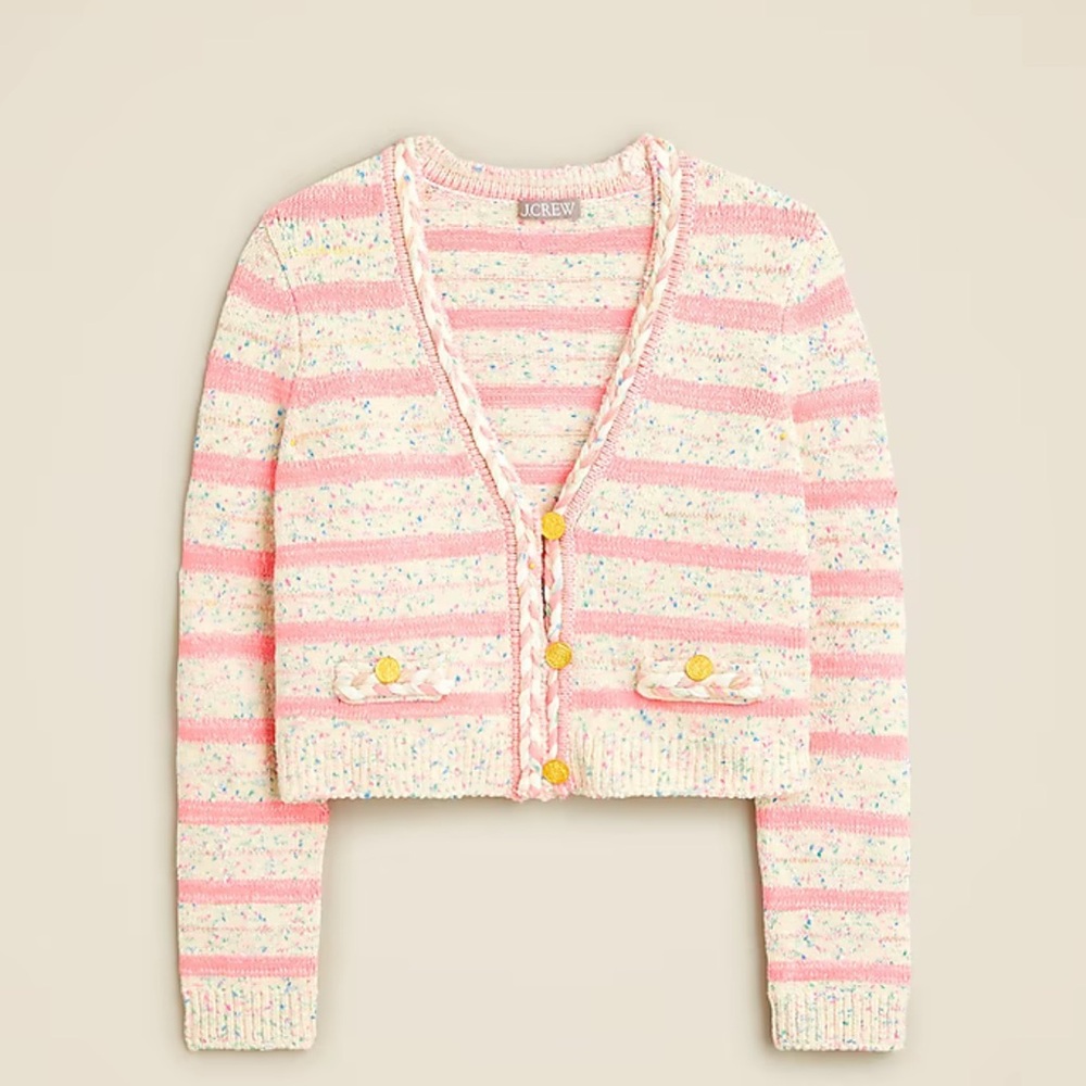 J. Crew Space-dyed sweater lady jacket